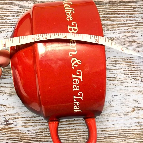 Burgundy Mug & Dish Set The Coffee Bean & Tea Leaf Cappuccino Cup Bistro - Picture 6 of 8